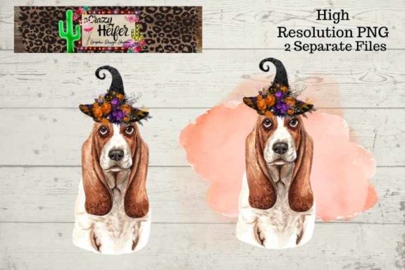 Basset Hound Halloween Witch: Enchanting Design Assets for Creators and Entrepreneurs