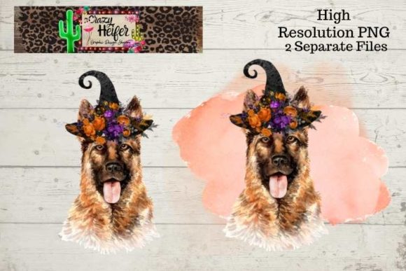 Bring Magic & Mischief to Your Designs: The Ultimate Guide to German Shepherd Halloween Witch PNG Art