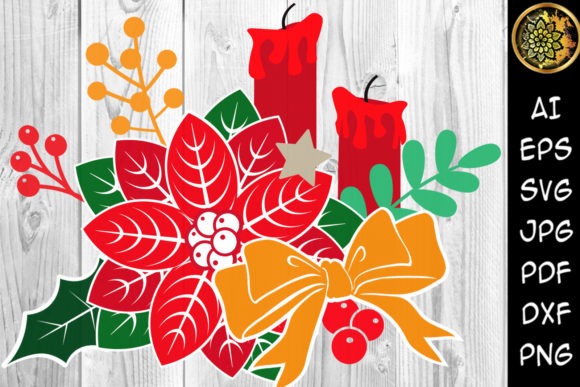 Christmas Poinsettia Candle Clipart: A Strategic Tool for Creative Entrepreneurs and DIY Designers