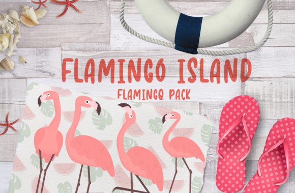 Flamingo Island: Elevating Creative Projects with Whimsical Tropical Design Assets