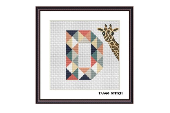 Letter D and Funny Giraffe Cross Stitch: When Personalization Meets Playfulness