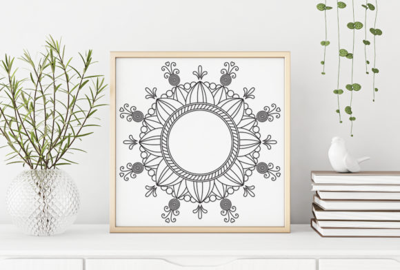 Mandala Art Circular Frame: A Versatile Digital Craft Element