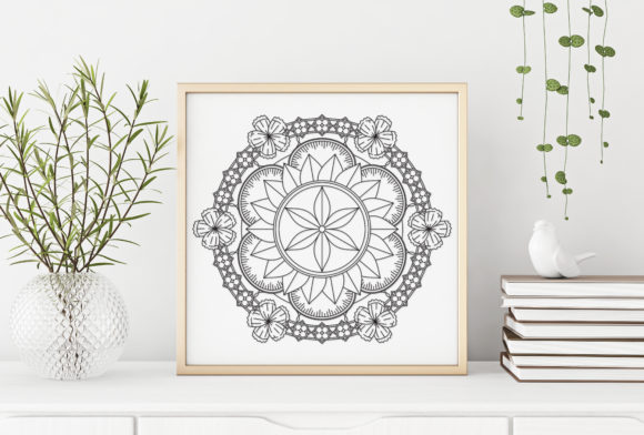 Mandala Art Ribbon Flowers: A Versatile Digital Design for Creators