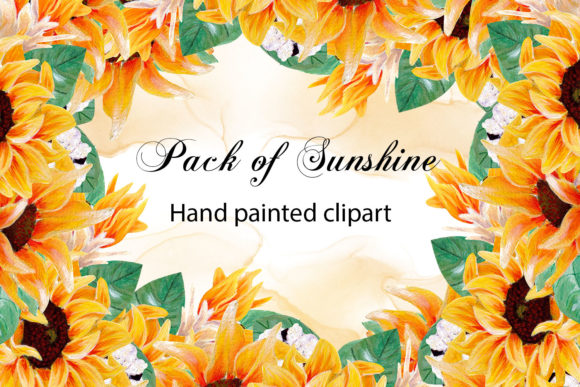 Pack of Sunshine - Hand Painted Sunflower: A Versatile Design Collection for Creative Projects