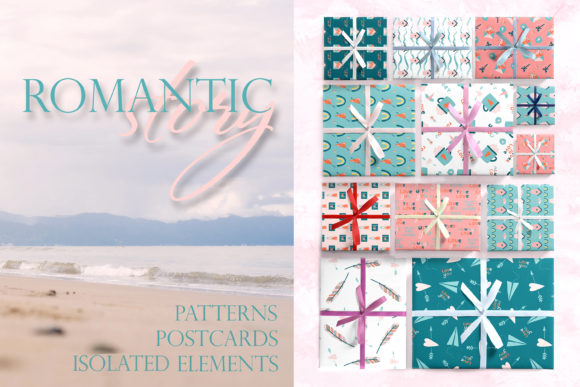 Romantic Valentine’s Day: Elevate Your Projects with a Hand-Drawn Design Set